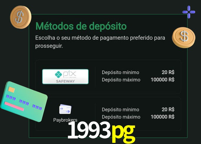 O cassino 1993pg oferece uma grande variedade de métodos de pagamento